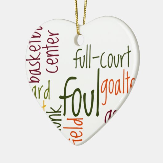 バスケットボールゲーム 美しい 素晴らしい テキスト 引用 セラミックオーナメント (左)