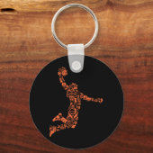 バスケットボールコラージュ キーホルダー (正面)