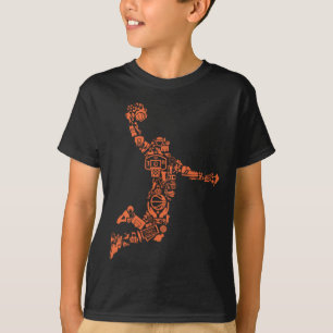 バスケットボールコラージュ Tシャツ