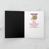 バスケットボールコーチに感謝 カード (内部)