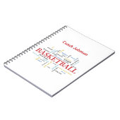 バスケットボールコーチをパーソナライズお礼 ノートブック (左側)