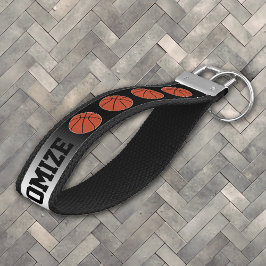 バスケットボールコーチカスタムまたは選手チーム名/文字 リストバンドキーホルダー