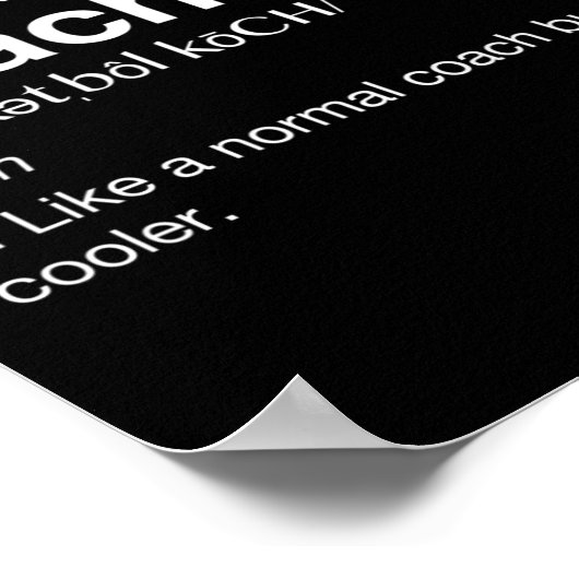 バスケットボールコーチギフトおもしろいバスケットボール定義T ポスター (角)