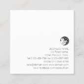 バスケットボールコーチスカウトプロフェッショナルスポーツスクエア スクエア名刺 (裏面)