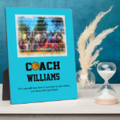 バスケットボールコーチパーソナライズされた- フォトプラーク (側面)