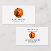 バスケットボールコーチパーソナルトレーナーモダントレンディー 名刺 (正面/裏面)