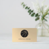 バスケットボールコーチフェイク金ゴールド名刺 名刺 (スタンド正面)