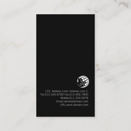 バスケットボールコーチプロフェッショナルスポーツビジネス 名刺 (裏面)
