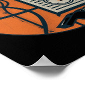 バスケットボールコーチホイッスルストップクリップボード ポスター (角)