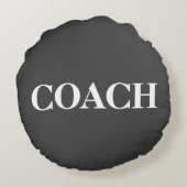 バスケットボールコーチラウンド装飾用クッション ラウンドクッション (裏面)
