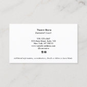 バスケットボールコーチ名刺 名刺 (裏面)