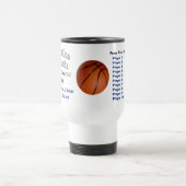 バスケットボールコーチ彼のためのギフト、すべての選手の名前 トラベルマグ (中央)