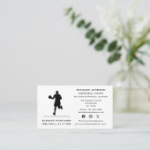 バスケットボールコーチ インストラクター スポーツ ソーシャルメディア 名刺 (スタンド正面)