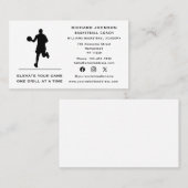 バスケットボールコーチ インストラクター スポーツ ソーシャルメディア 名刺 (正面/裏面)