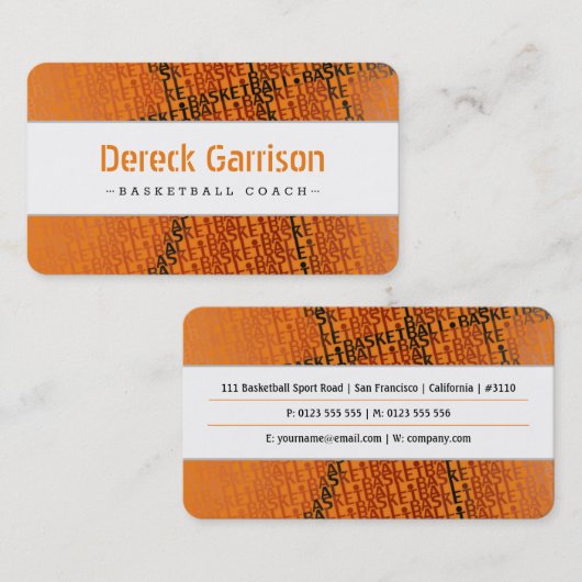 バスケットボールコーチ |スポモダンート 名刺 (正面/裏面)