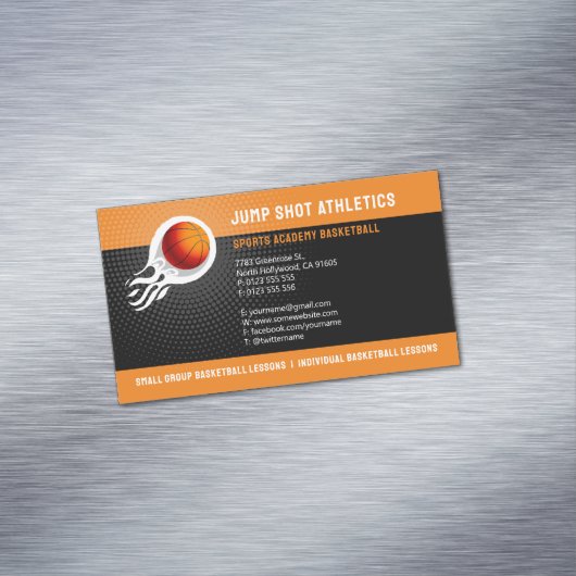 バスケットボールコーチ |スポーツトレーナー マグネット名刺 (インサイチュ)
