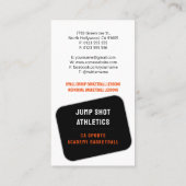 バスケットボールコーチ |スポーツトレーナー 名刺 (裏面)