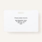 バスケットボールコーチ バッジ (裏面)