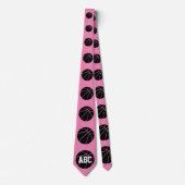 バスケットボールコーチ/プレイヤーカスタムのチームカラー/文字 ネクタイ (正面)