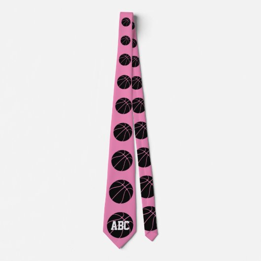 バスケットボールコーチ/プレイヤーカスタムのチームカラー/文字 ネクタイ (正面)