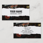 バスケットボールコーチ 名刺 (正面/裏面)