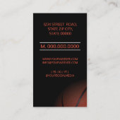 バスケットボールコーチ 名刺 (裏面)