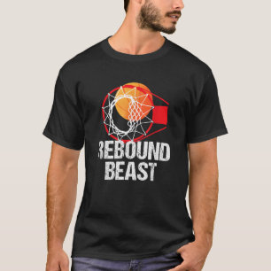 バスケットボールコートおもしろいリバウンド獣選手ギフト Tシャツ