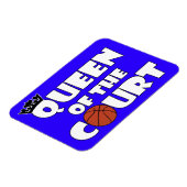 バスケットボールコートのクイーンカスタム・カラー・ガールズ マグネット (左側)