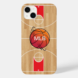 バスケットボールコートのモノグラムバスケットボール Case-Mate iPhone 14 PLUSケース