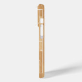 バスケットボールコートのモノグラムバスケットボール Case-Mate iPhoneケース (裏面 / 左)