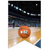 バスケットボールコートチーム番号スポーツハッピーバースデー バンティングフラッグ (第1の旗)