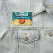 バスケットボールコートデザイン名タグ 名札 (インサイチュ)