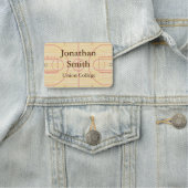 バスケットボールコートデザイン名タグ 名札 (インサイチュ)