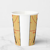 バスケットボールコートデザイン紙 紙コップ (左)