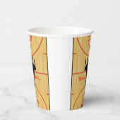 バスケットボールコートデザイン紙 紙コップ (右)
