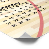 バスケットボールコートデザイン2025カレンダーポスター ポスター (角)