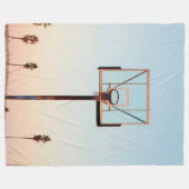 バスケットボールコート |バスケットボールの恋人 フリースブランケット (正面(横))