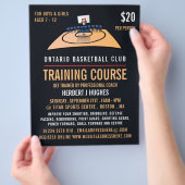 バスケットボールコート、バスケットボール練習場 チラシ (手)