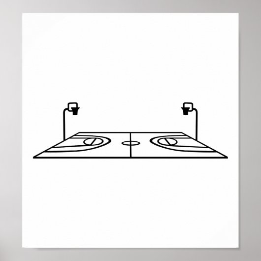 バスケットボールコート ポスター (正面)