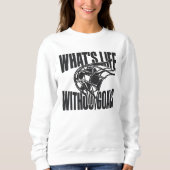 バスケットボールゴールやる気を起こさせるシャツ – フープデザイン スウェットシャツ (正面)