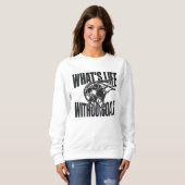 バスケットボールゴールやる気を起こさせるシャツ – フープデザイン スウェットシャツ (正面フル)