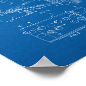 バスケットボールゴールセット特許 – 青写真 ポスター (角)