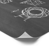 バスケットボールゴール特許 – Chalkboard ポスター (角)
