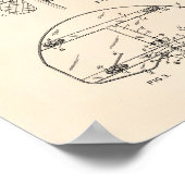 バスケットボールゴール1944パテントアートオールドピーパー ポスター (角)