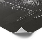 バスケットボールゴール1961特許技術Chalkboard ポスター (角)