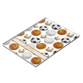 バスケットボールサッカーボールウォーターポロボールスポーツ ノートブック (左側)