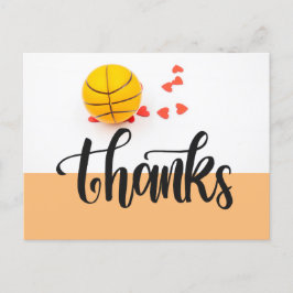 バスケットボールサンキューカードとワ感謝していード ポストカード