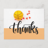 バスケットボールサンキューカードとワ感謝していード ポストカード (正面)