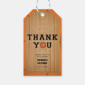 バスケットボールサンキューギフトラベル ギフトタグ (正面)