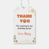 バスケットボールサンキューラベル誕生日ベビーシャワー ギフトタグ (正面)